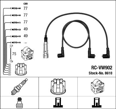 NGK 8618 - Комплект запалителеи кабели vvparts.bg