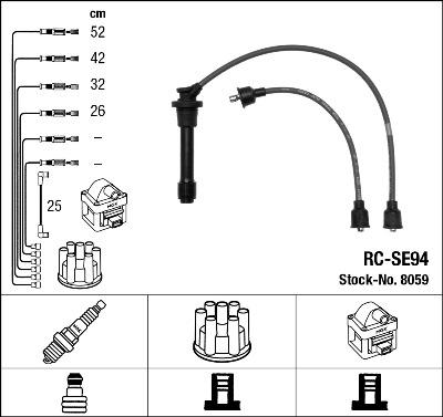 NGK 8059 - Комплект запалителеи кабели vvparts.bg