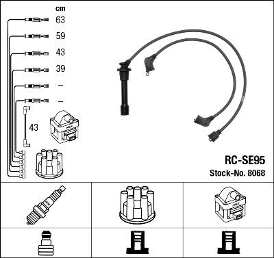 NGK 8068 - Комплект запалителеи кабели vvparts.bg