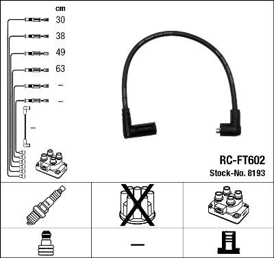 NGK 8193 - Комплект запалителеи кабели vvparts.bg