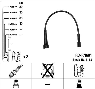 NGK 8183 - Комплект запалителеи кабели vvparts.bg