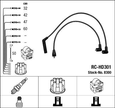 NGK 8300 - Комплект запалителеи кабели vvparts.bg