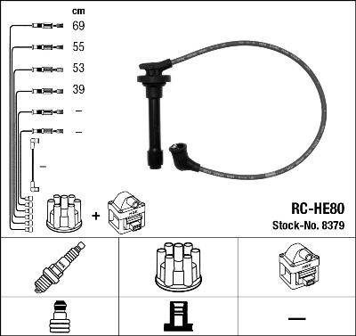 NGK 8379 - Комплект запалителеи кабели vvparts.bg