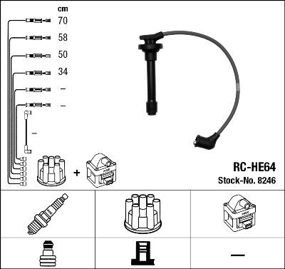 NGK 8246 - Комплект запалителеи кабели vvparts.bg