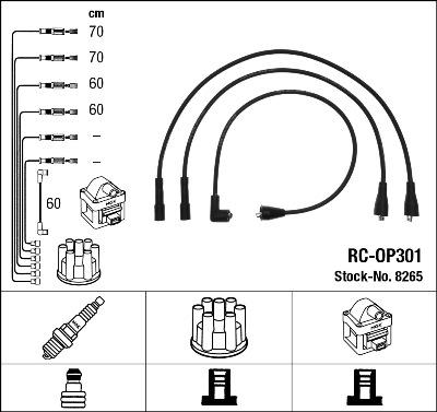 NGK 8265 - Комплект запалителеи кабели vvparts.bg