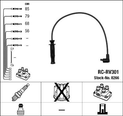 NGK 8266 - Комплект запалителеи кабели vvparts.bg