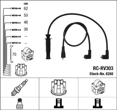 NGK 8268 - Комплект запалителеи кабели vvparts.bg