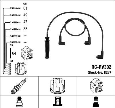 NGK 8267 - Комплект запалителеи кабели vvparts.bg