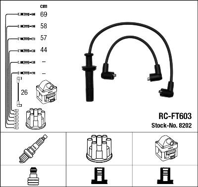 NGK 8202 - Комплект запалителеи кабели vvparts.bg