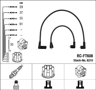 NGK 8210 - Комплект запалителеи кабели vvparts.bg
