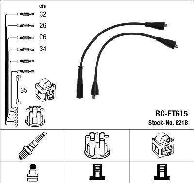 NGK 8218 - Комплект запалителеи кабели vvparts.bg