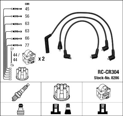 NGK 8286 - Комплект запалителеи кабели vvparts.bg