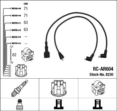 NGK 8230 - Комплект запалителеи кабели vvparts.bg