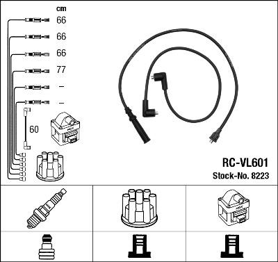 NGK 8223 - Комплект запалителеи кабели vvparts.bg