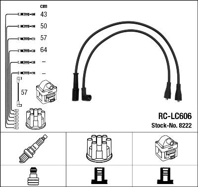 NGK 8222 - Комплект запалителеи кабели vvparts.bg