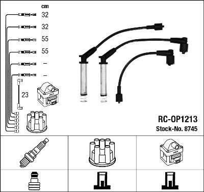 NGK 8745 - Комплект запалителеи кабели vvparts.bg