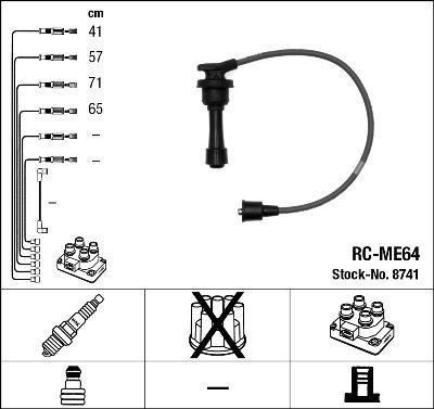 NGK 8741 - Комплект запалителеи кабели vvparts.bg
