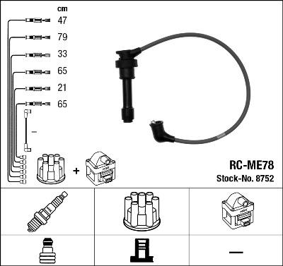 NGK 8752 - Комплект запалителеи кабели vvparts.bg