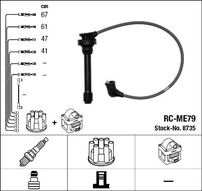 NGK 8735 - Комплект запалителеи кабели vvparts.bg