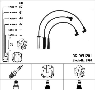 NGK 2996 - Комплект запалителеи кабели vvparts.bg