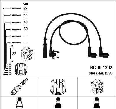 NGK 2993 - Комплект запалителеи кабели vvparts.bg