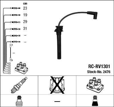 NGK 2476 - Комплект запалителеи кабели vvparts.bg