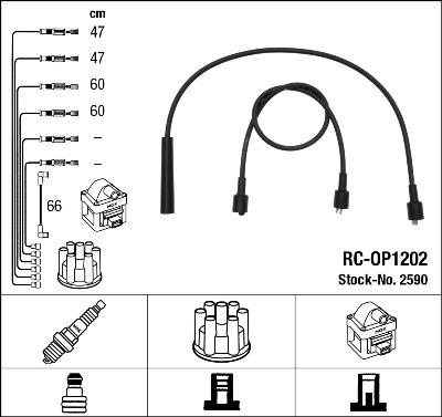NGK 2590 - Комплект запалителеи кабели vvparts.bg