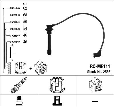 NGK 2555 - Комплект запалителеи кабели vvparts.bg