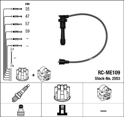 NGK 2553 - Комплект запалителеи кабели vvparts.bg