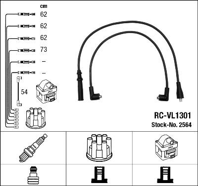 NGK 2564 - Комплект запалителеи кабели vvparts.bg