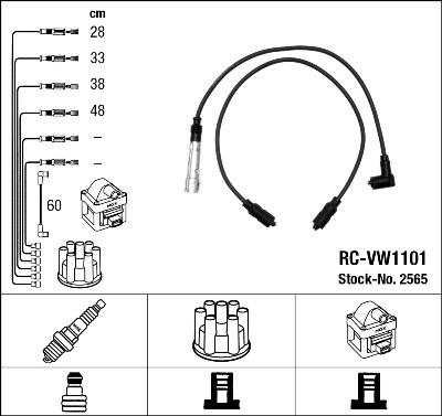 NGK 2565 - Комплект запалителеи кабели vvparts.bg
