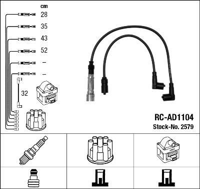 NGK 2579 - Комплект запалителеи кабели vvparts.bg