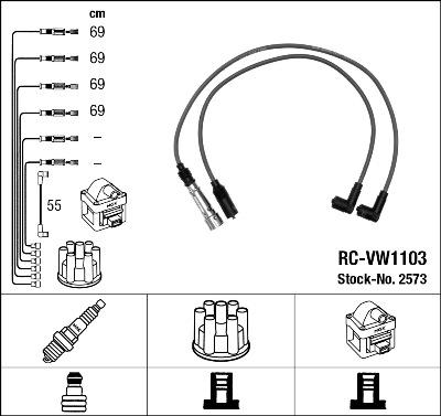 NGK 2573 - Комплект запалителеи кабели vvparts.bg