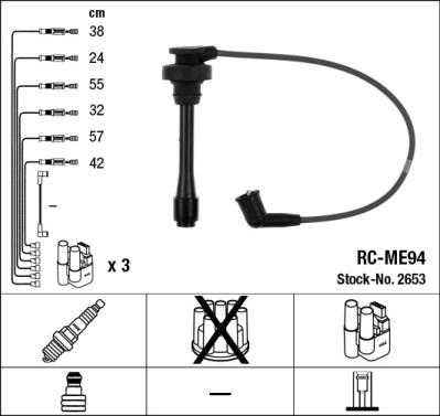 NGK 2653 - Комплект запалителеи кабели vvparts.bg