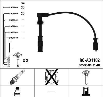 NGK 2348 - Комплект запалителеи кабели vvparts.bg