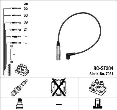 NGK 7061 - Комплект запалителеи кабели vvparts.bg