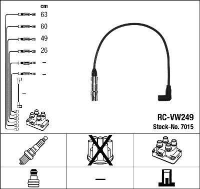 NGK 7015 - Комплект запалителеи кабели vvparts.bg