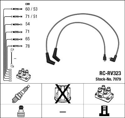 NGK 7079 - Комплект запалителеи кабели vvparts.bg