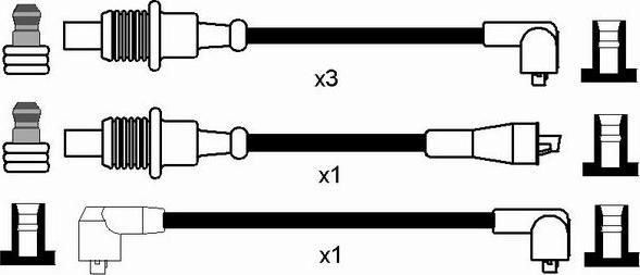 NGK 7156 - Комплект запалителеи кабели vvparts.bg