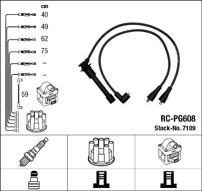 NGK 7109 - Комплект запалителеи кабели vvparts.bg