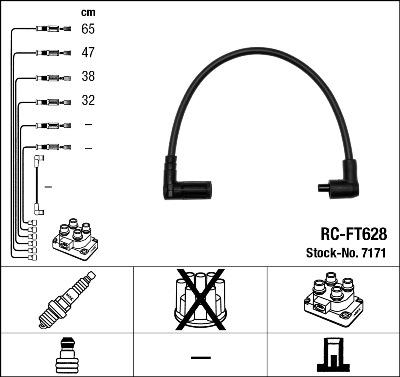 NGK 7171 - Комплект запалителеи кабели vvparts.bg