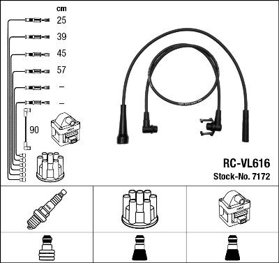 NGK 7172 - Комплект запалителеи кабели vvparts.bg