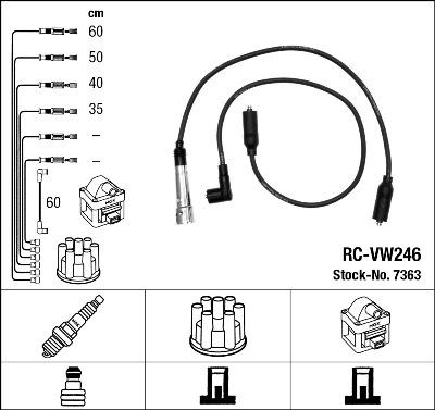 NGK 7363 - Комплект запалителеи кабели vvparts.bg