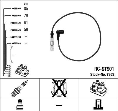 NGK 7303 - Комплект запалителеи кабели vvparts.bg