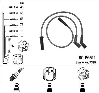 NGK 7319 - Комплект запалителеи кабели vvparts.bg