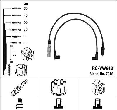 NGK 7318 - Комплект запалителеи кабели vvparts.bg