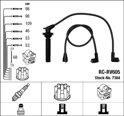 NGK 7384 - Комплект запалителеи кабели vvparts.bg