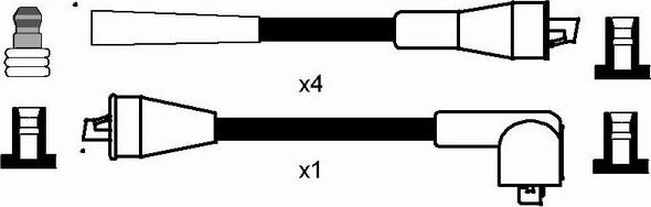 NGK 7375 - Комплект запалителеи кабели vvparts.bg