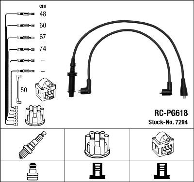 NGK 7294 - Комплект запалителеи кабели vvparts.bg