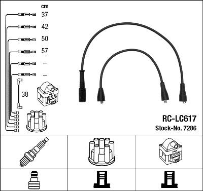 NGK 7286 - Комплект запалителеи кабели vvparts.bg